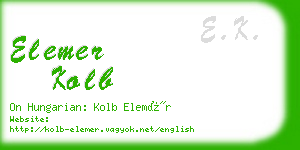 elemer kolb business card